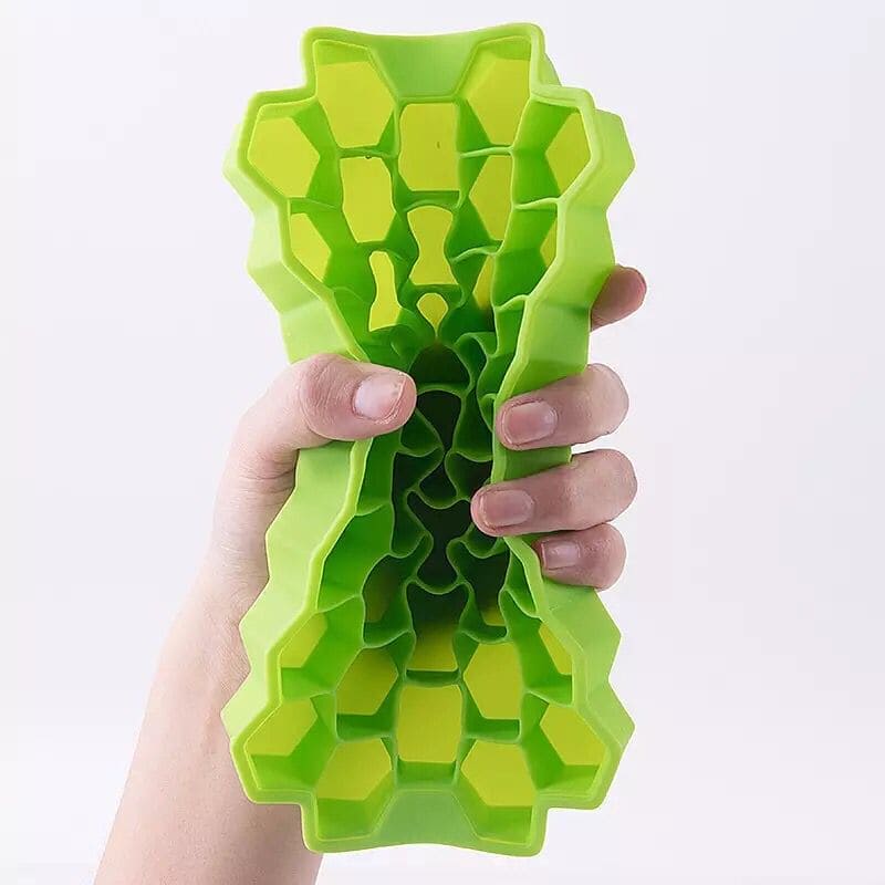 Silicone 37 Cells Hexagonal Honeycomb Shaped Ice Tray, Easy Release Mini Ice Cube Tray With Lid Silicone 37 Cells Hexagonal Honeycomb Shaped Ice Tray, Easy Release Mini Ice Cube Tray With Lid